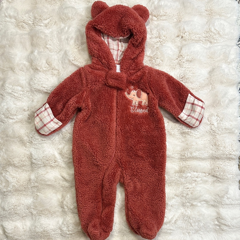 Cozy Hooded Snowsuit 3-6M